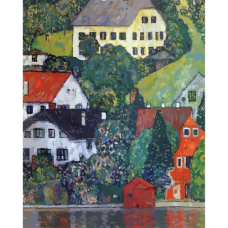 Acasă în Unterach an der Attersee - Gustav Klimt - Pictura pe numere ZG 6447