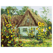 Pictura pe numere - Casă cu floarea-soarelui ZG 0172