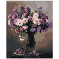 Pictura pe numere - Buchet violet ZG 0225