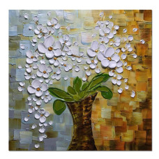 Pictura pe numere - Buchet alb  ZP 043