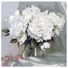 Pictura pe numere -  Buchet alb ZP 023