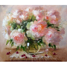Pictura pe numere - Bujori roz ZP 052