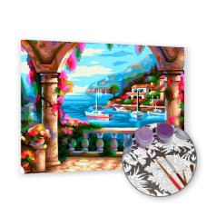 Pictura pe numere  - Terasa la mare ZE 3247