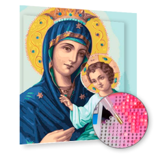 Icoana Fecioarei Maria -  Goblen de diamante IK 1112