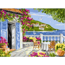 Pictura pe numere  - Terasa la mare ZE 6060