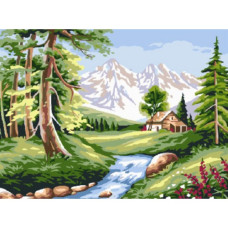 Pictura pe numere  - Râul de munte ZE 6076