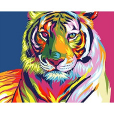 Pictura pe numere  - Tigru colorat ZE 5685