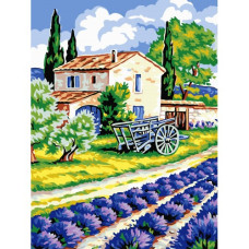 Pictura pe numere  - Câmp de lavandă ZE 6050