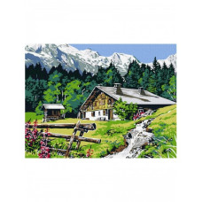 Pictura pe numere  - Cabana in padure ZE 6071