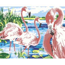 Flamingo roz - Pictura pe numere ZG 1692
