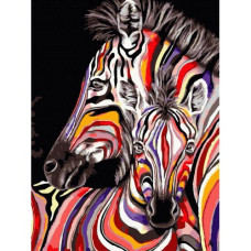 Pictura pe numere - Girafele colorate – EX 7599