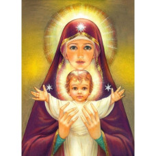 Icoana Fecioarei Maria cu pruncul - Pictura pe numere ZG 08087