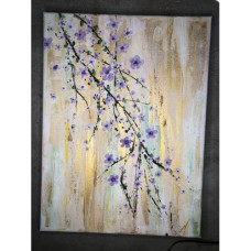 Tablouri cu culori aurii - Flori violet cu aur ZE 3578 Tablouri cu culori aurii - Flori violet cu aur ZE 3578