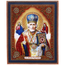 SFÂNTUL NICOLAE FĂCĂTORUL DE MINUNI - tapiserie cu diamante TC 107