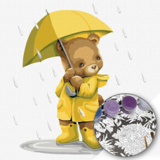  Pictura pe numere - Ursuleț cu umbrelă ZP 253