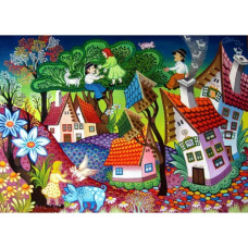 Stradă colorată - Pictura pe numere ZG 0482