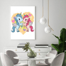 Unicorni îndrăgostiți - Pictura pe numere ZG 0686