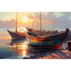  Pictura pe numere - Port de seara ZE 3647