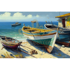  Pictura pe numere - Bărci de pescuit ZE 3653
