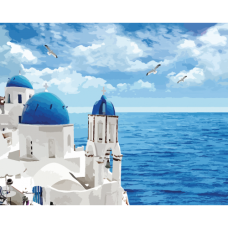 Santorini vara - Pictura pe numere ZG 10384