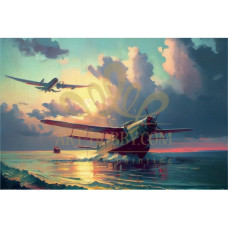 Avioane și mare - Pictura pe numere ZG 10056