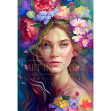  Pictura pe numere - Frumusețe cu flori ZG 10156