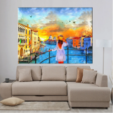  Pictura pe numere - Fata in Venetia ZG 10304
