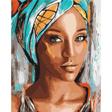  Pictura pe numere - Frumusețe africană ZE 3598