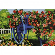 Cărucior cu flori - Pictura pe numere CX 3802