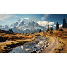 Peisaj montan - Pictura pe numere ZG 10755
