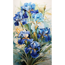 Buchet albastru - Pictura pe numere ZG 10777