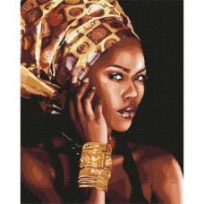  Pictura pe numere - O femeie africană misterioasă ZG 10866