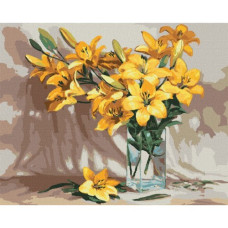  Pictura pe numere - Buchet galben ZG 10875