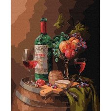  Pictura pe numere - Natura moartă cu vin ZG 10902