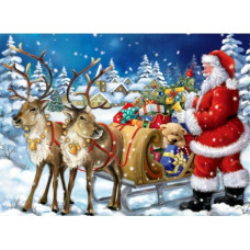Pictura pe numere - Moș Crăciun cu cadouri ZG 10917 Pictura pe numere - Moș Crăciun cu cadouri ZG 10917