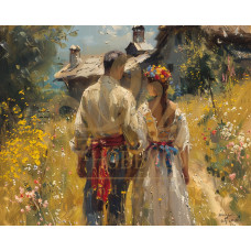 Cuplu îndrăgostit - Pictura pe numere Z 0014