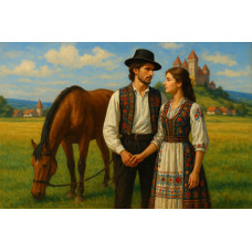 Cuplu îndrăgostit - Pictura pe numere Z 0029